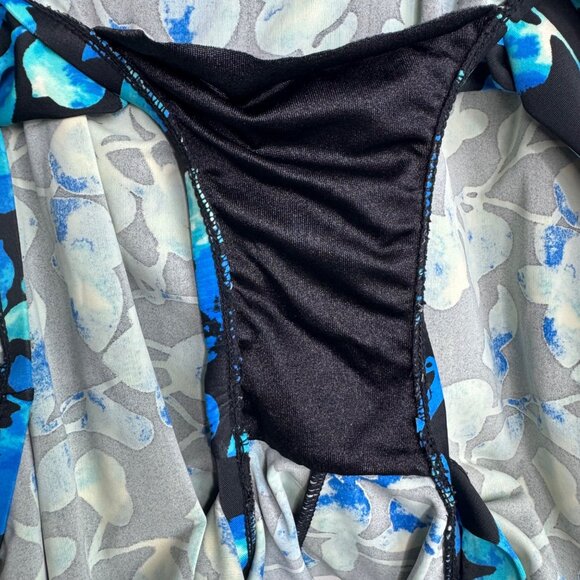 Azul Sz 20W Blue Floral‎ One-Piece Swim Dress With Built-In Bra and Bottoms - Picture 10 of 11